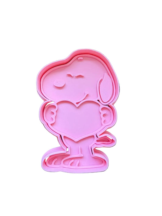 Cortador más marcador de galletas, Snoopy corazón 1