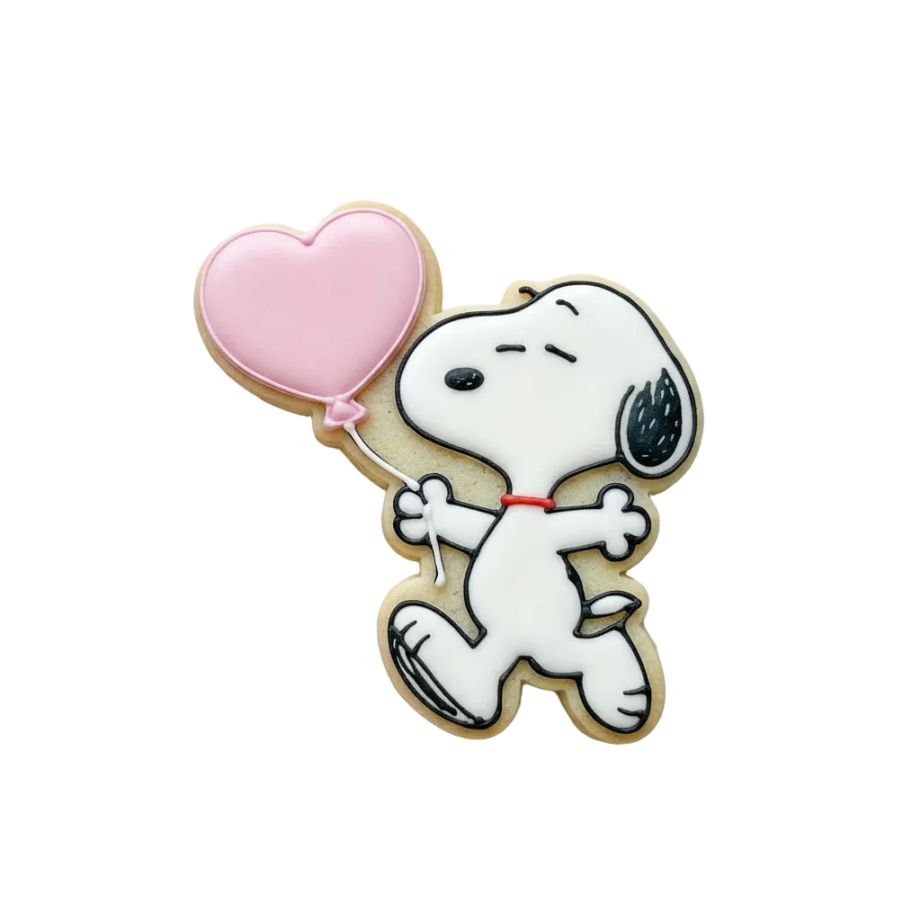 Cortador de galletas snoppy globo corazón