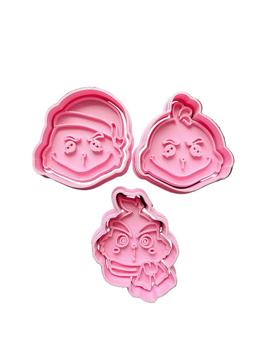 Set Cortadores más marcadores de galletas, Grinch 3