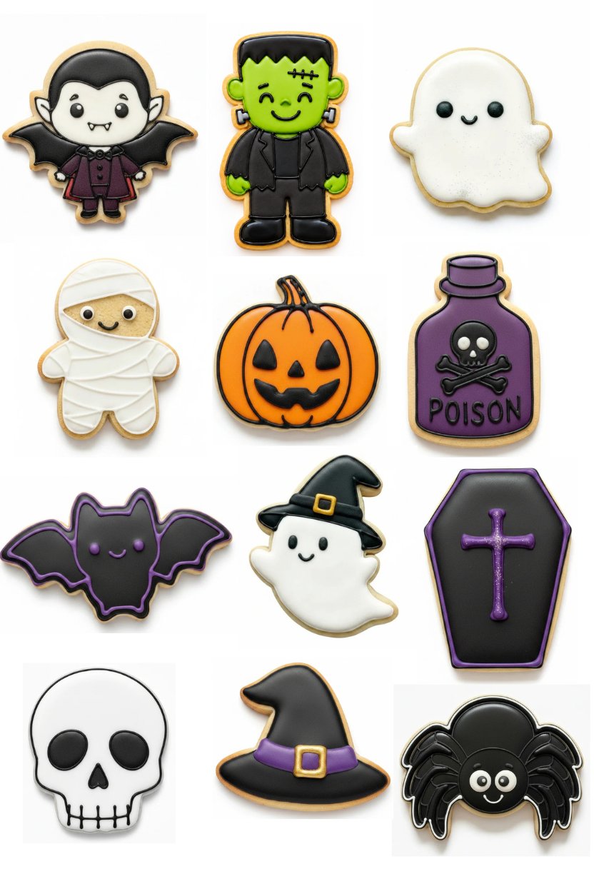 Set 12 cortadores de galletas Halloween